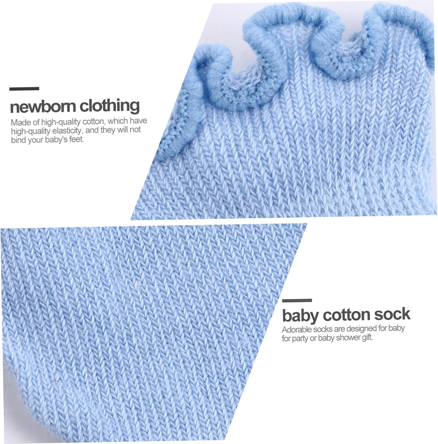 Beavorty 4pairs Newborn Socks Gloves Set Soft Ankle Socks Mittens Registry for Shower Party Newborn Clothing Accessories