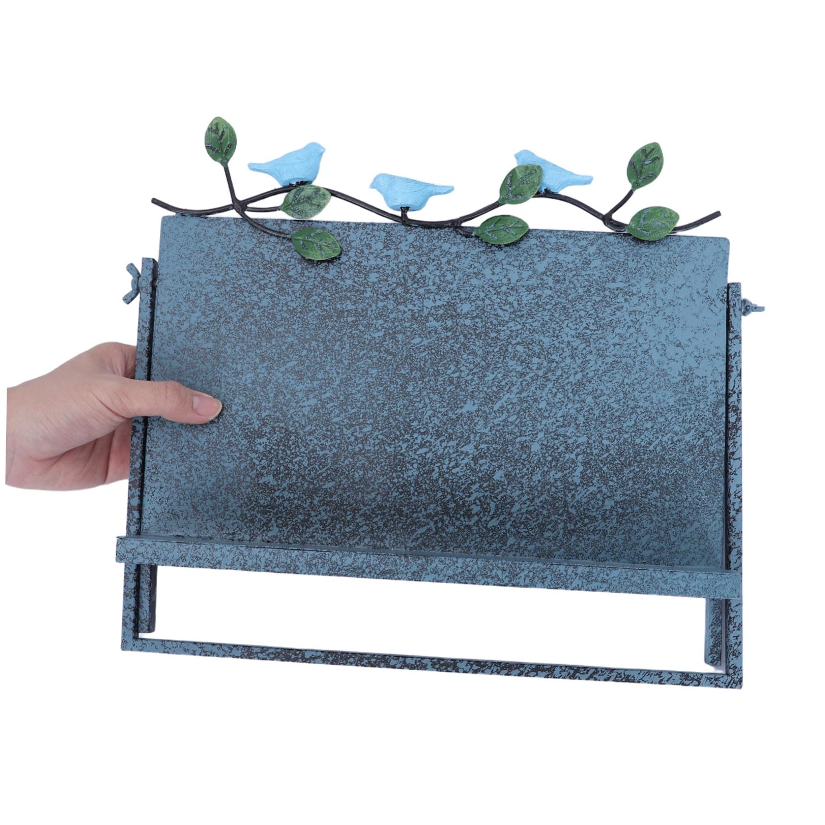 Soporte de Lectura de Hierro Azul Ajustable para Mesa