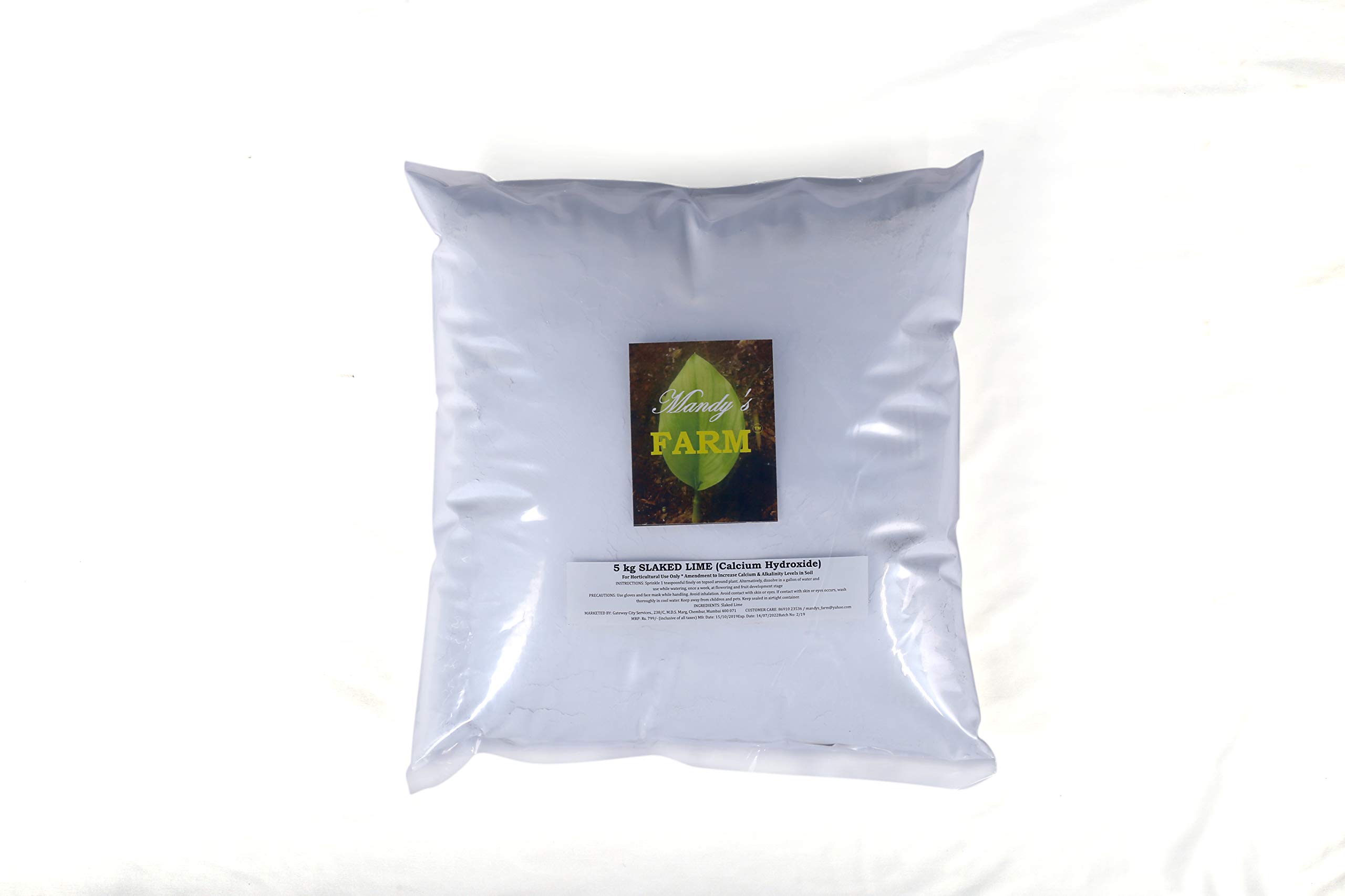 Mandys Farm 5 Kg Slaked Lime (Calcium Hydroxide) for Horticultural Use (B0752Y6K76) Amazon Price History, Amazon Price Tracker