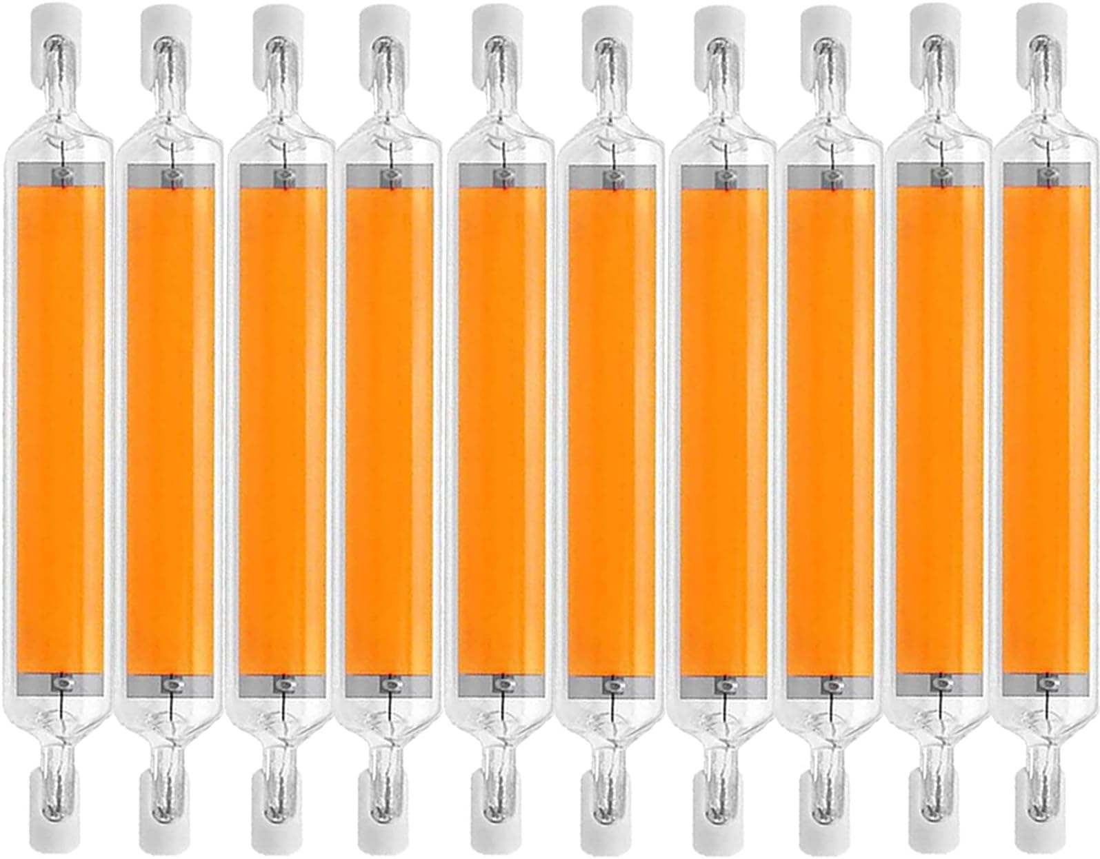 10 Pack 78mm 10W R7S LED Bulbs 100W Halogen Replacement LED R7S Light Bulb J T-Ype T3 Double Ended Work Bulbs for Garage Light Floodlight, Dimmable ,Warm White 3000k