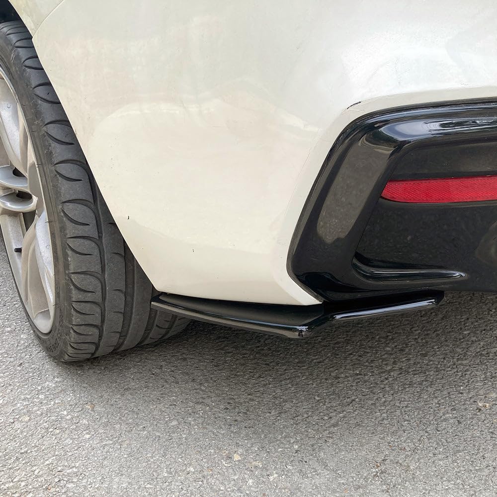 Oneway Jupes de pare-chocs arrière (coins) compatible avec BMW Série 1 F20/F21 M-Power Facelift 2015-2019 - Noir brillant