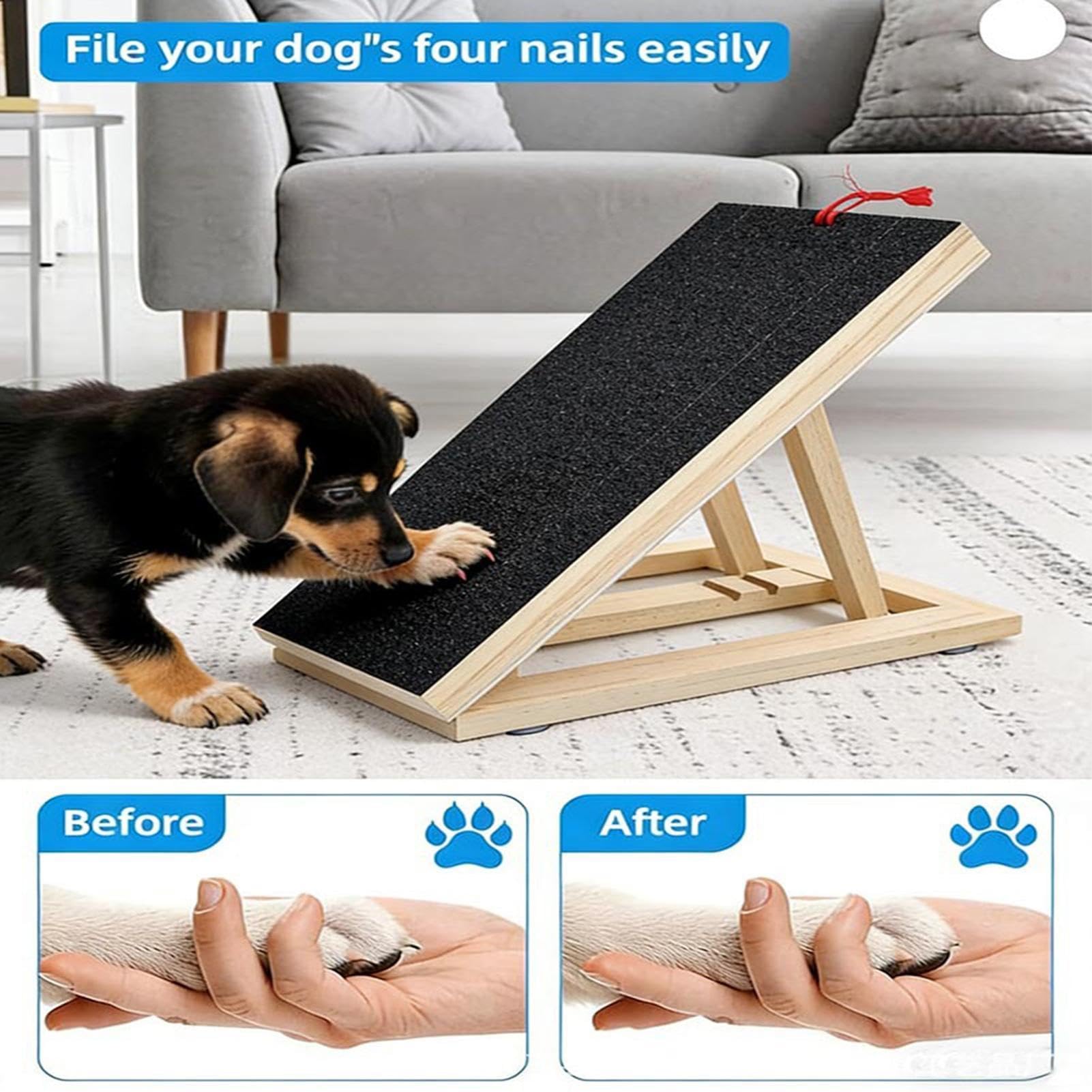 Kratzbrett für den Hund Verstellbarer Slow Feeder mit Saugnapf | Kratzbrett für große Hundenägel für Welpen kleine mittelgroße große Hunde Trainings-Teppichschutz für Innenräume