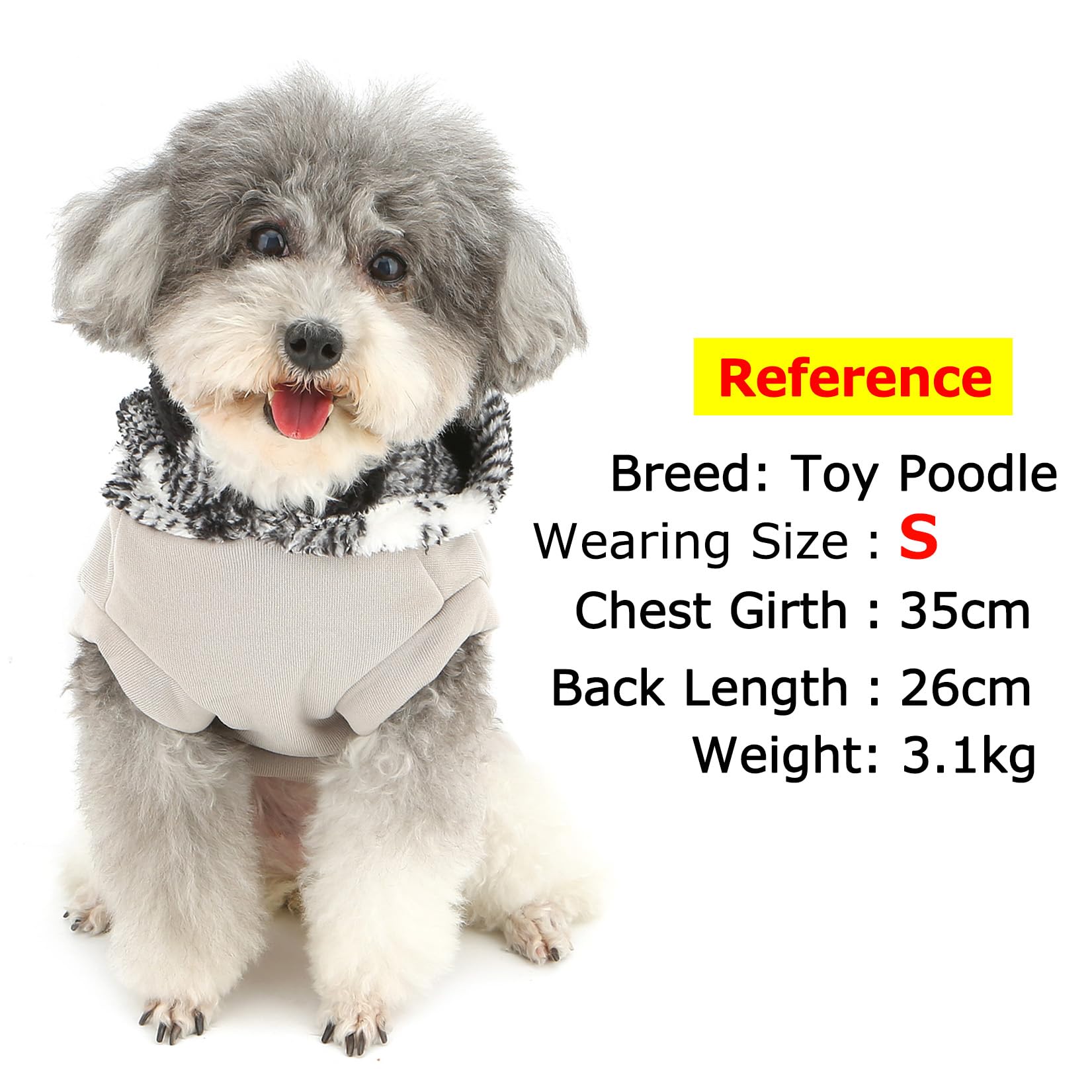 Hund Fleece Pullover Zunea Pullover Für Kleine Hun Produktbild-Vorschau 7
