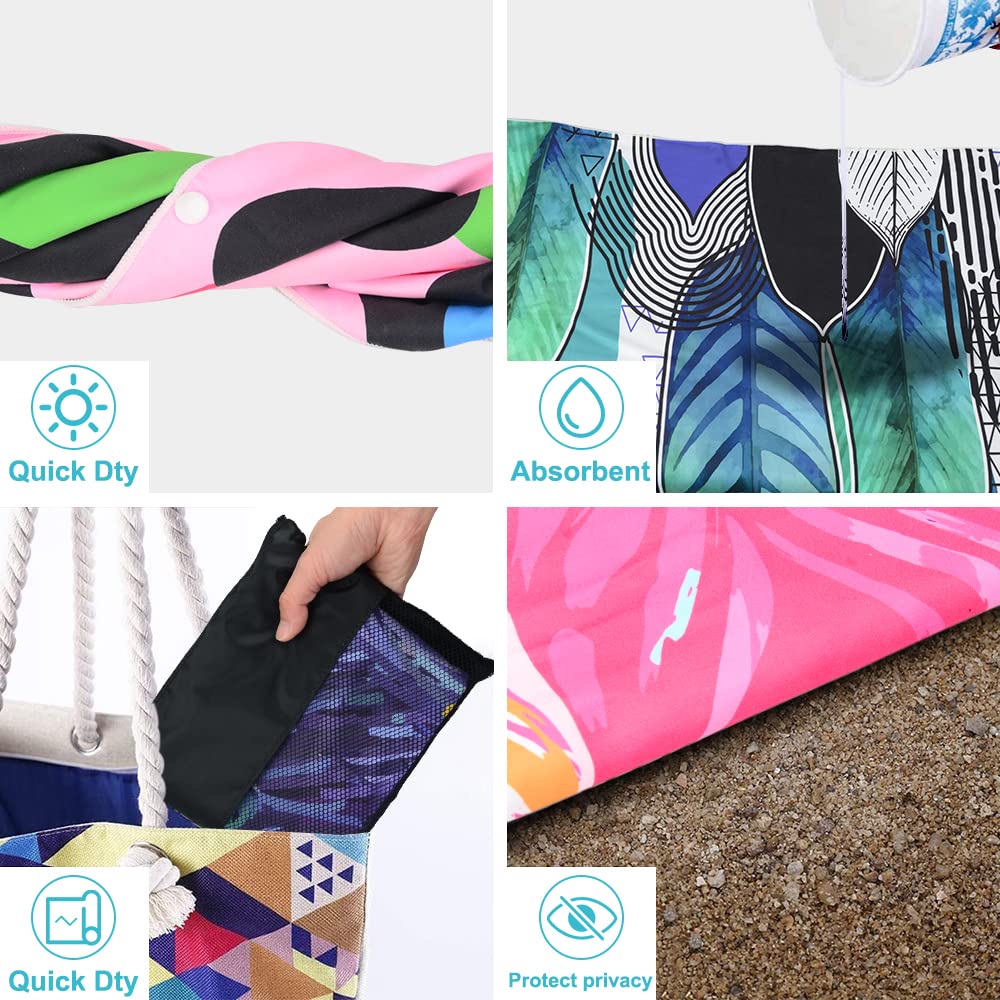 CHMMY Poncho Surf In Microfibra - Accappatoio Cambio Rapido Asciugatura, Blu - Foto 12