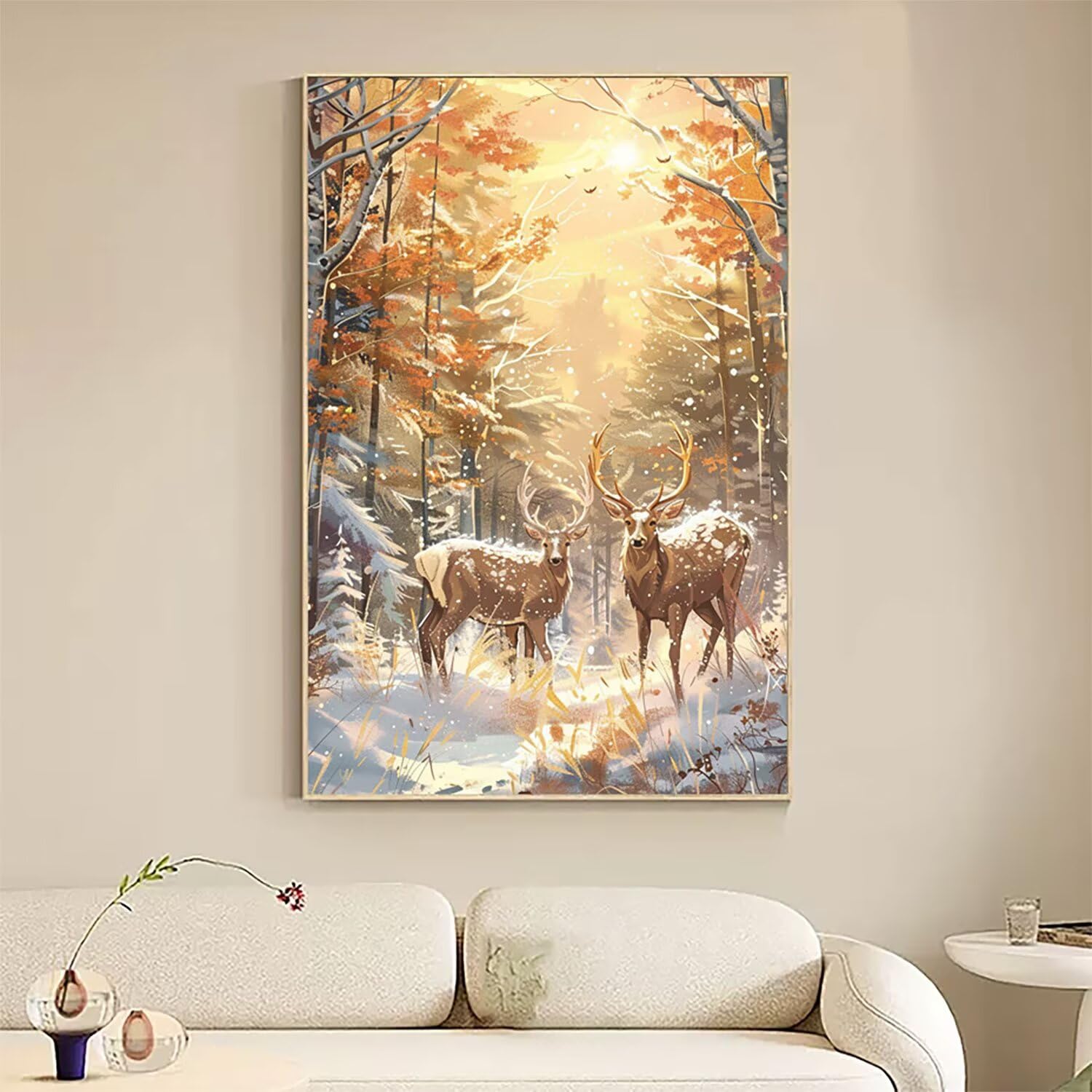 Zestaw do malowania diamentowego lasu, DIY jesienny obraz diamentowy duży 120 x 90 cm, 5D diamenty kryształowy haft krzyżykowy zestaw artystyczny, DIY obrazy diamentowe malowanie dekoracja domu W-641