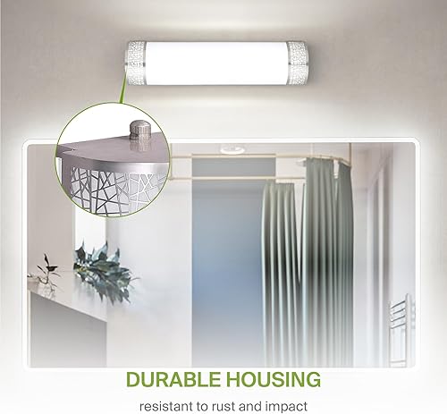 Miniatura 4 de ASD Lámpara LED de tocador de baño de 18 pulgadas, 5CCT 2700K-5000K 20W, lámparas de baño regulables, modernas luces de tocador para accesorios de