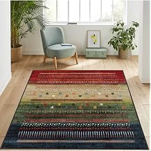 Rovigo Dijital Bask  Y kanabilir Kaymaz Taban Salon Hal s  RVG1134, Lacivert, 80 x 300
