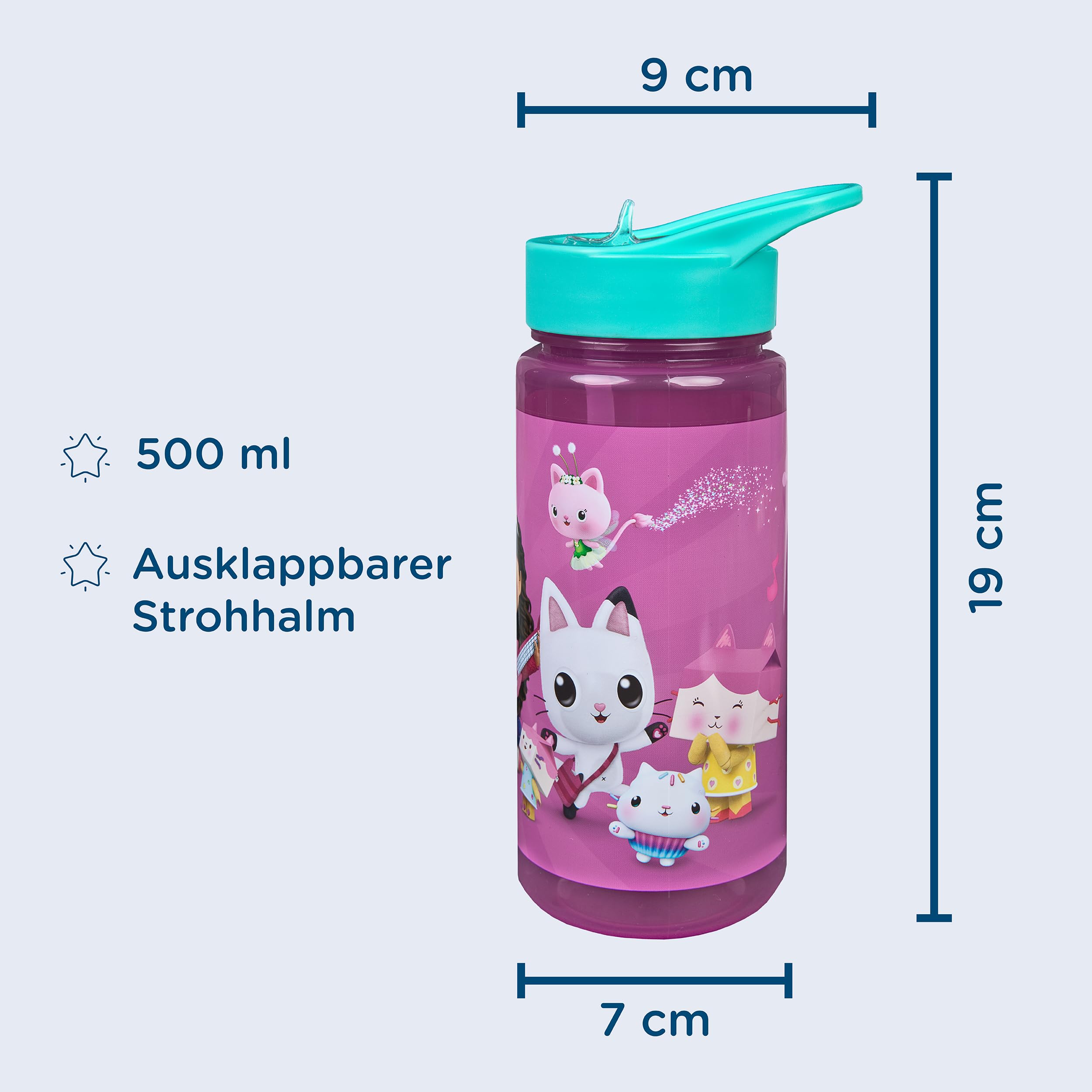 Scooli - Gabby's Dollhouse zestaw upominkowy dla dzieci - zestaw składający się z pudełka śniadaniowego i butelki na napoje - idealny do szkoły lub przedszkola - dla dzieci od 4 lat
