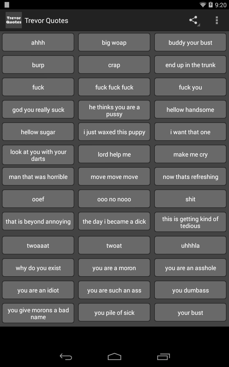 Trevor Quotes Soundboard App on Amazon Appstore