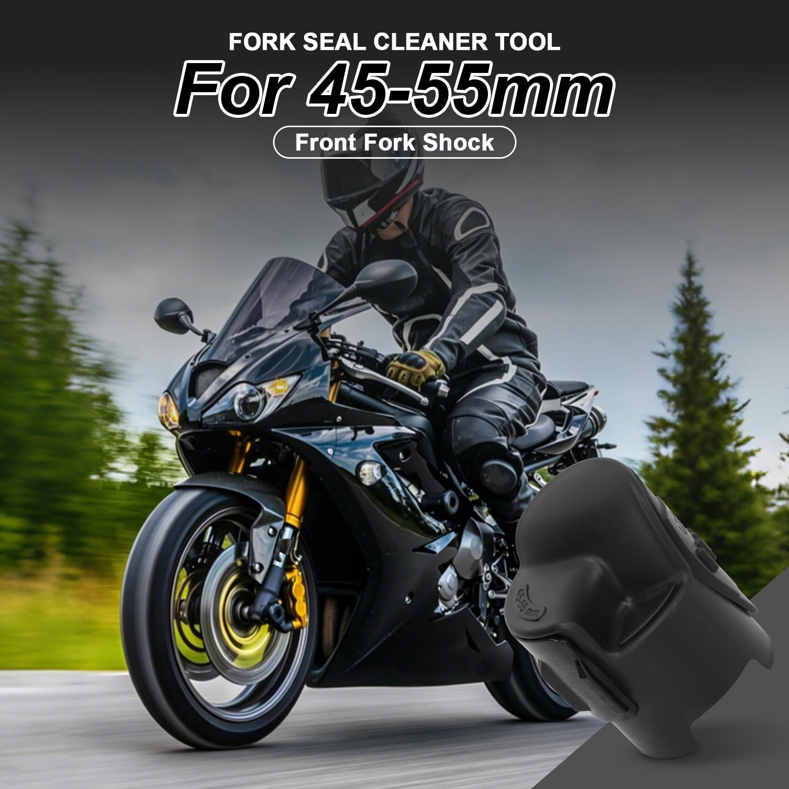 Detergente per Guarnizione Forcella Motociclo ABS Riparazione Ammortizzatore Cross Nero