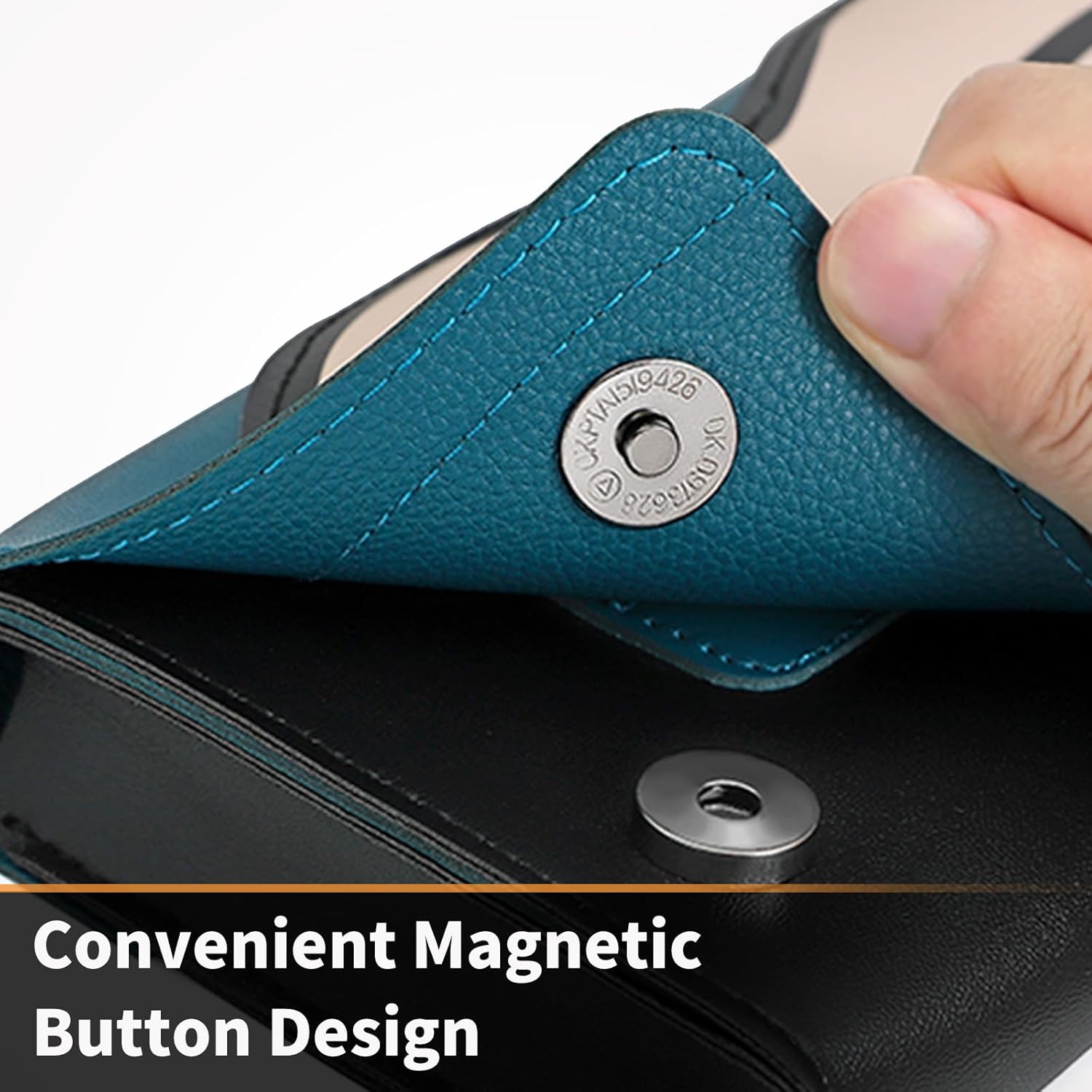 Cute Switch 2 Case for Nintendo Switch 2 2025/Switch 1/OLED, Slim Switch2 Carrying Case for Travel, PU Switch2 Storage Cases with 5 Game Card Holders, Magnetic Snap - Blue - Image 4