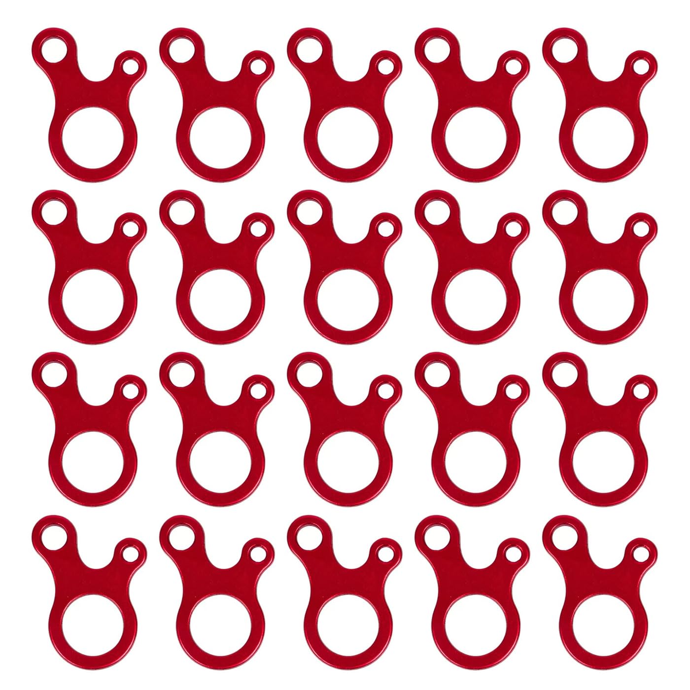 20Pcs Guyline Wind Rope Buckle Aluminum Alloy Guyline Cord Adjuster Tent Tensioners Rope Adjuster Tent Rope Adjusters for Tent Camping Hiking Outdoor Activity