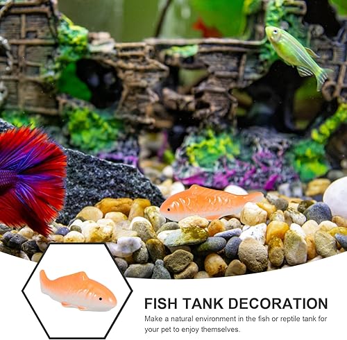 Miniatura 7 de Figura flotante de cerámica de peces Koi para decoración de acuario, té flotante para mascotas, para escritorio, jardín de hadas y estanque de agua