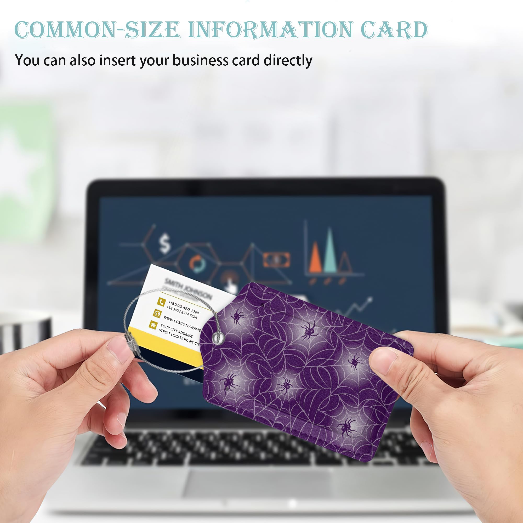 SKYDAWNY Lot De 2 étiquettes De Bagage Pour Valises, Feuilles