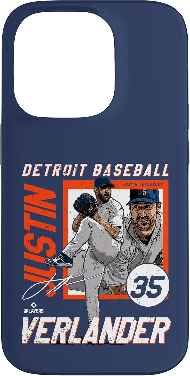 Justin Verlander | Detroit T Baseball Players | MLBJVE208M Case for iPhone 14 Pro