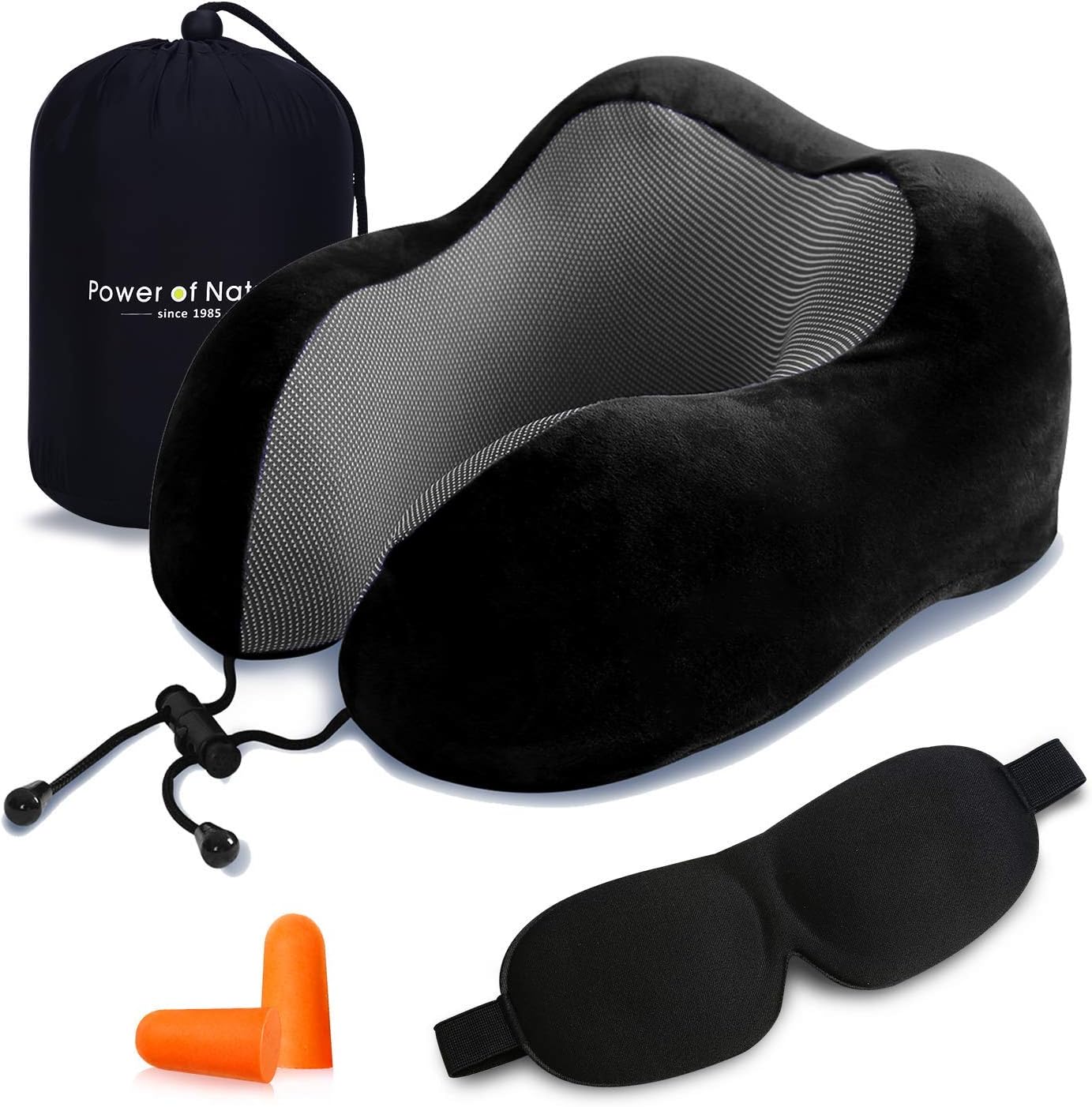 Pon Travel Pillow Luxury Memory Foam Neck & Head Support Pillow Soft Sleeping Rest Cushion for Airplane Car & Home Best…