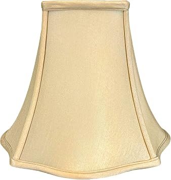 Royal Designs, Inc. Flare Bottom Outside Square Bell Lamp Shade, 6 x 14 x 11, Antique Gold (BS-702-14AGL)
