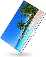 Vista 20 de Titular de la tarjeta de visita,Impresión en color para hombres y mujeres,Organizador de tarjetas de visita de metal ultrafino,Cartera de bolsillo