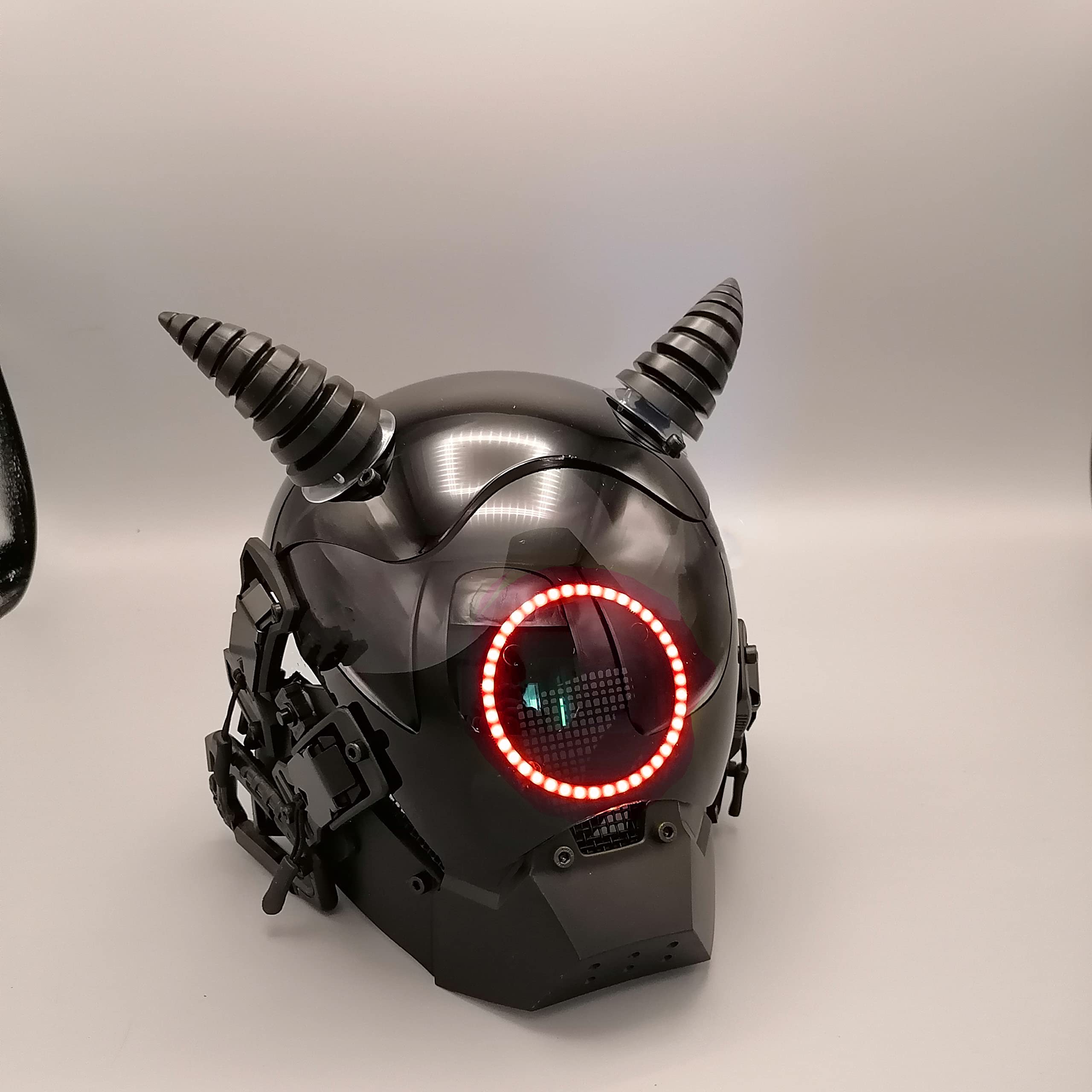 Amazon.co.jp: 悪魔のコスプレ仮面 LED 円形燈 発光 近未来