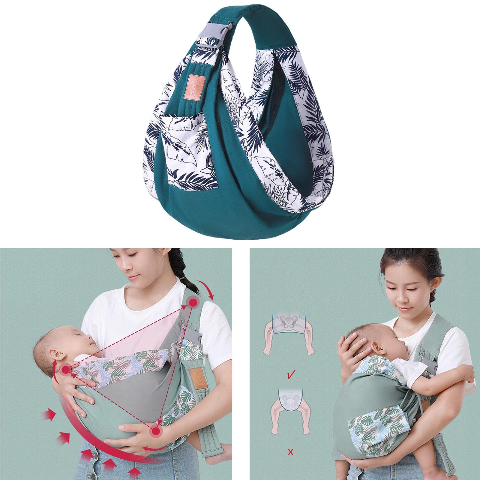 predolo Sangles de Support, Enveloppes de Porte-bébé, pour Nouveau-nés (0-36M) , Vert foncé