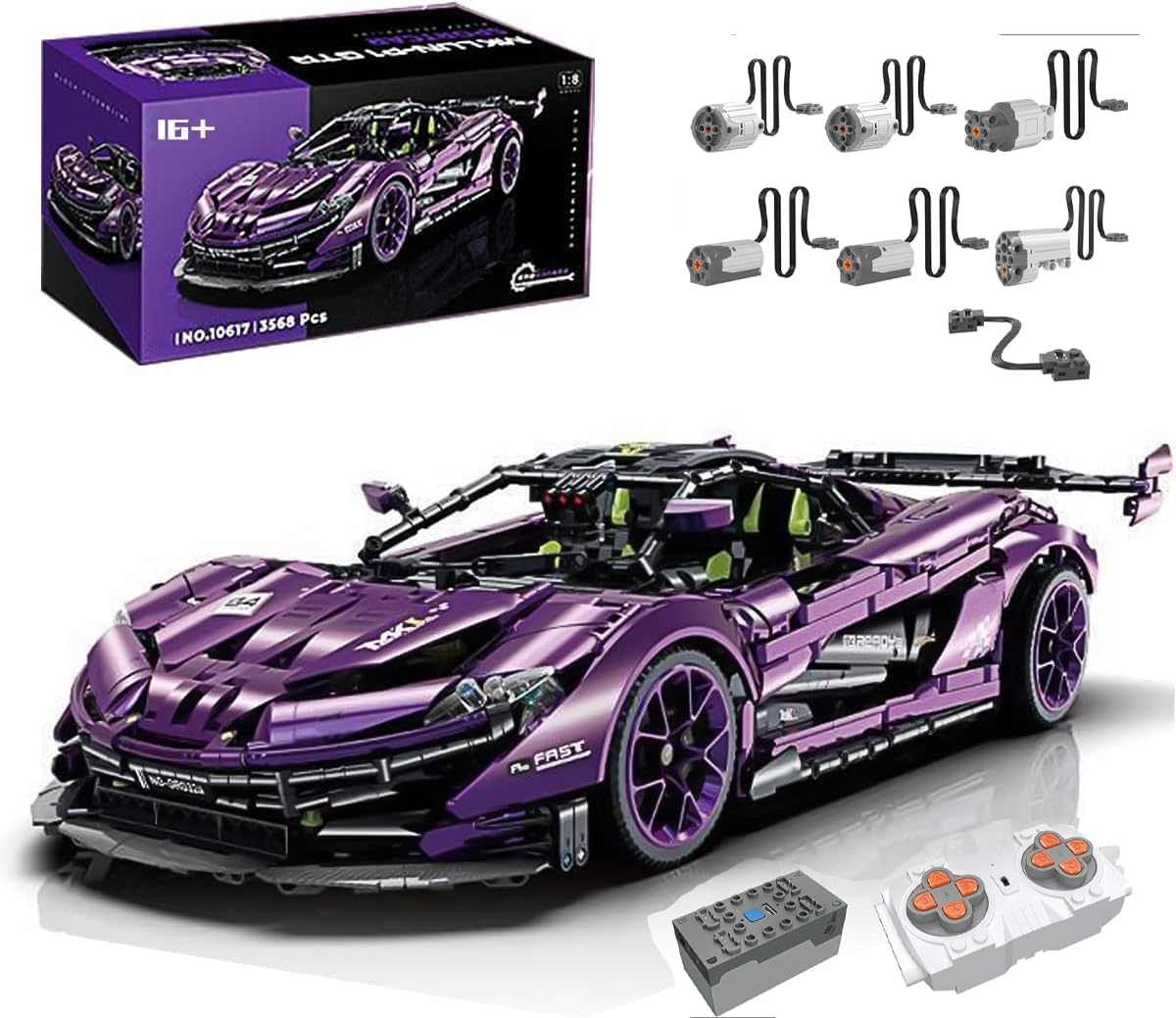 CIJINAY Sport Car Building Blocks Set for McLaren P1, 3568 PCS Racing Car Building Kits, MOC Super Racing Vehicle Construction Toy Gift for Adult, Compatible with Major Brand
