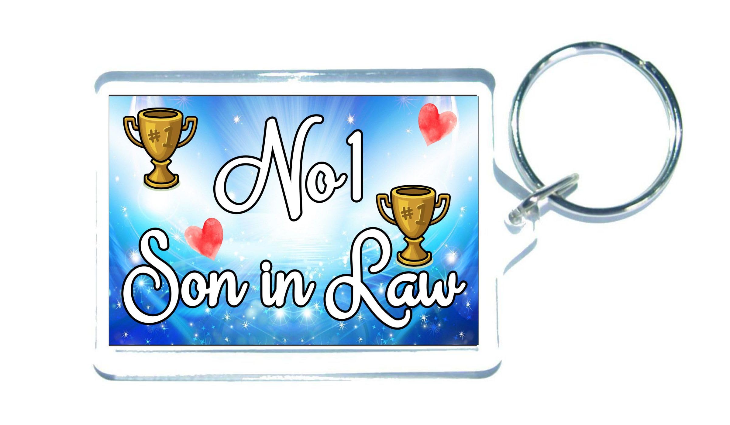 Decalarama Son in Law Keyring Gift – Number One Son in Law – Funny Cute Novelty Family Present