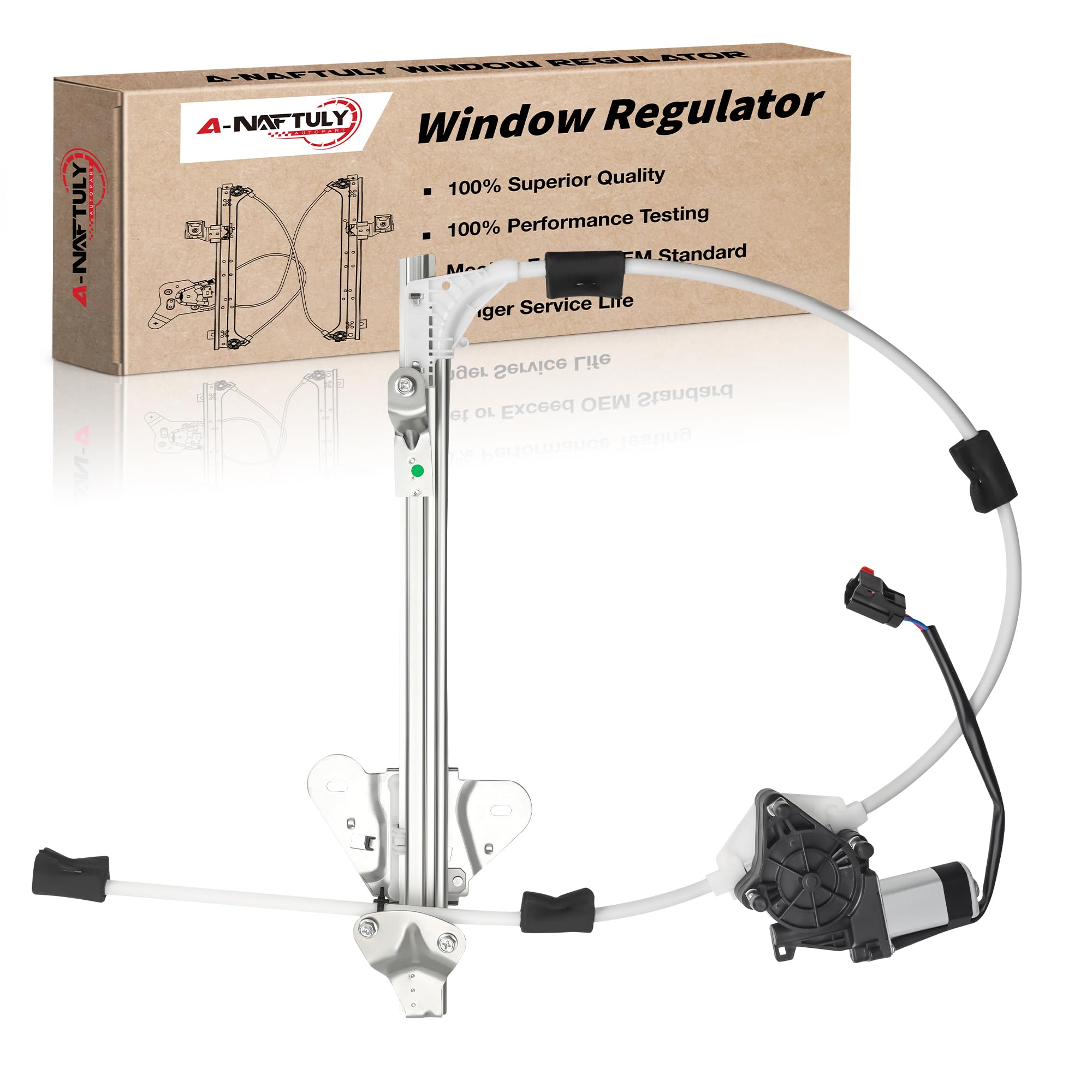 741-768 Power Window Regulator with Motor Front Driver Side Compatible with 1997-2001 Jeep Cherokee XJ Sport Utility 1997 1998 1999 2000 2001, 4-Door