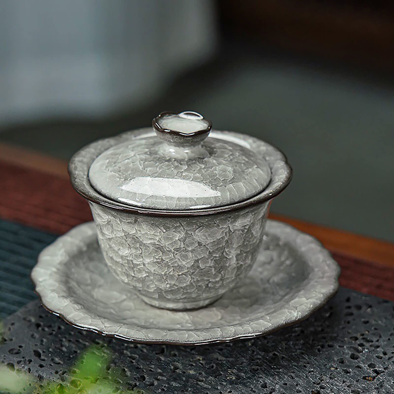 Miski, filiżanka do herbaty Gaiwan, chińska filiżanka do herbaty z pokrywką i spodkiem, ceramiczna filiżanka do herbaty Gaiwan, tradycyjna miska do herbaty Kungfu, prezent ，Filiżanka