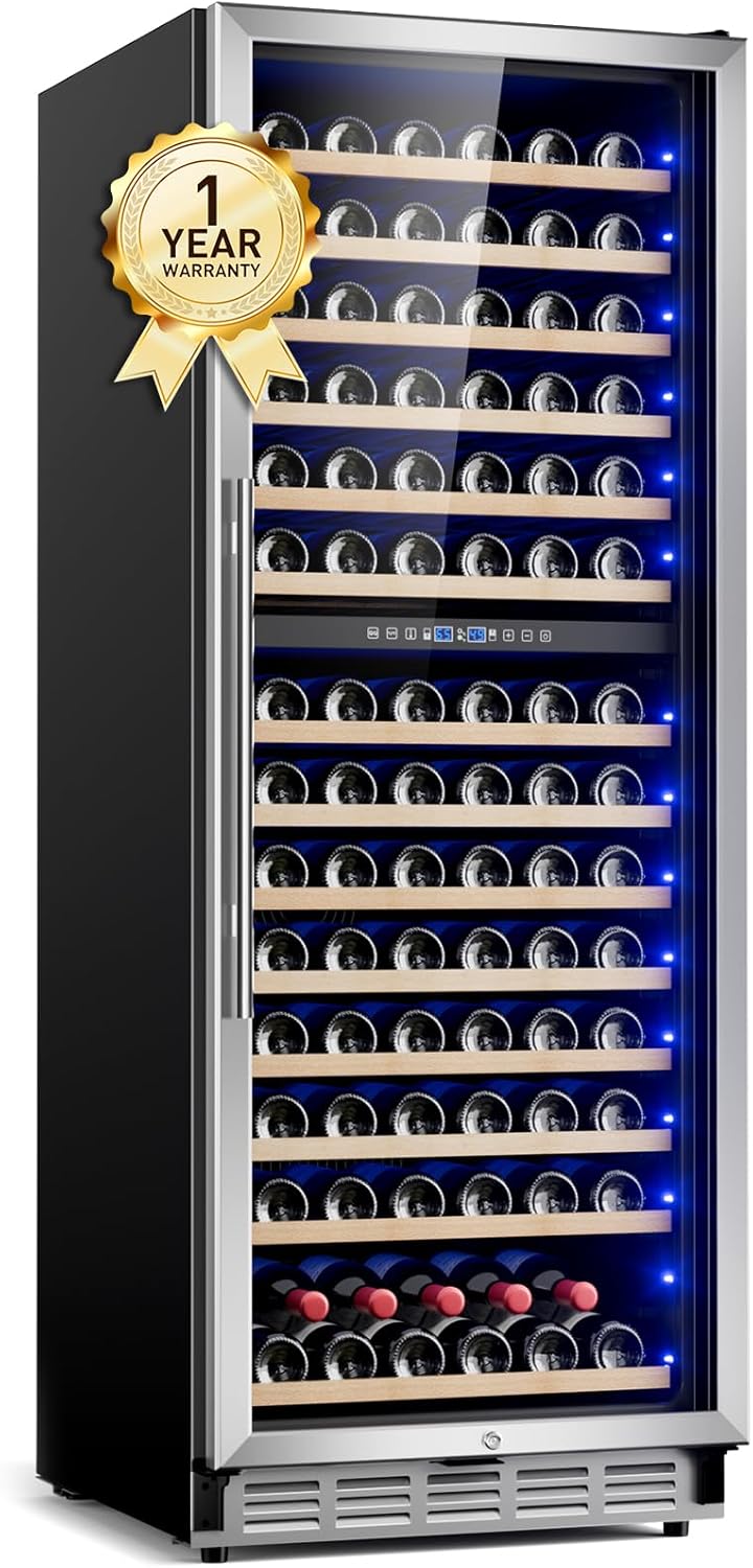 Ecojoy Wine Fridge Freestanding, 154 Bottles 24inch Wine