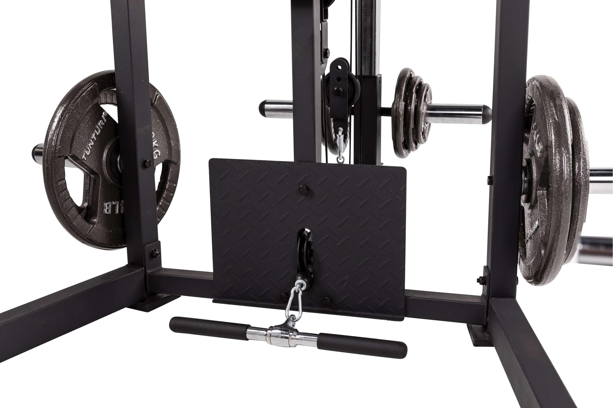 Tunturi Full Smith Machine SM80, Kraftstation Multigym, mit Flaschenzug, Klimmzugstange, Butterfly