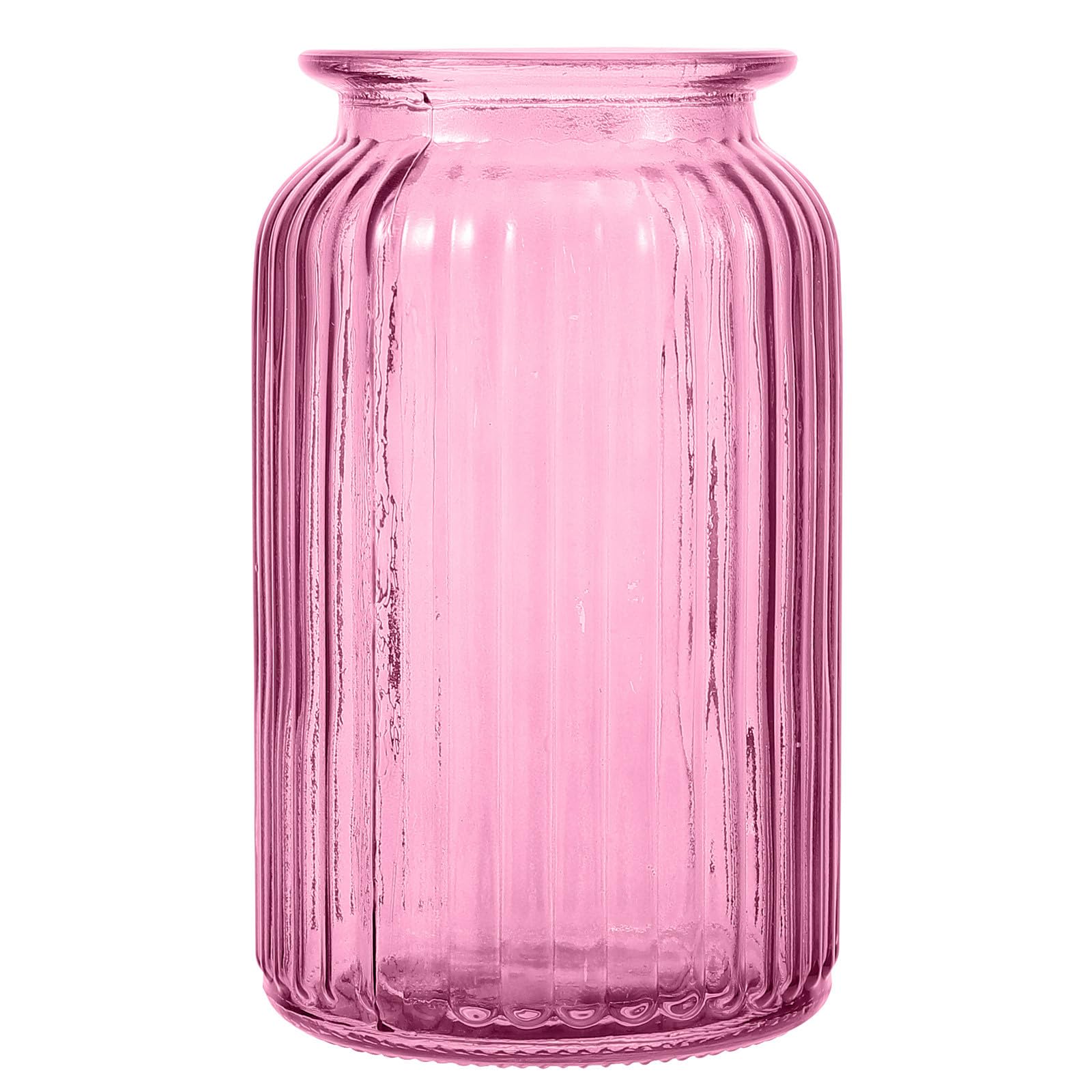 Jarrón de cristal y función para hidroponía decorativo rosa 1