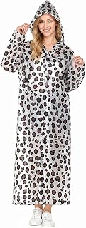Adult Rain Poncho with Hood, Reusable Plastic Rain Ponchos