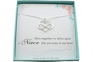 Graceful Sterling Silver Infinity Heart Necklace: An Enduring Symbol of Love for Your Niece