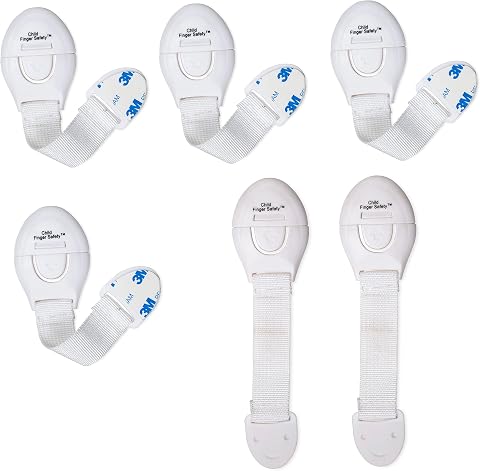 CFS Furniture Lock|Child Lock for Drawers, Cupboard, Fridge, Cabinet,|Lock for Baby Safety Products (Pack of 6), White