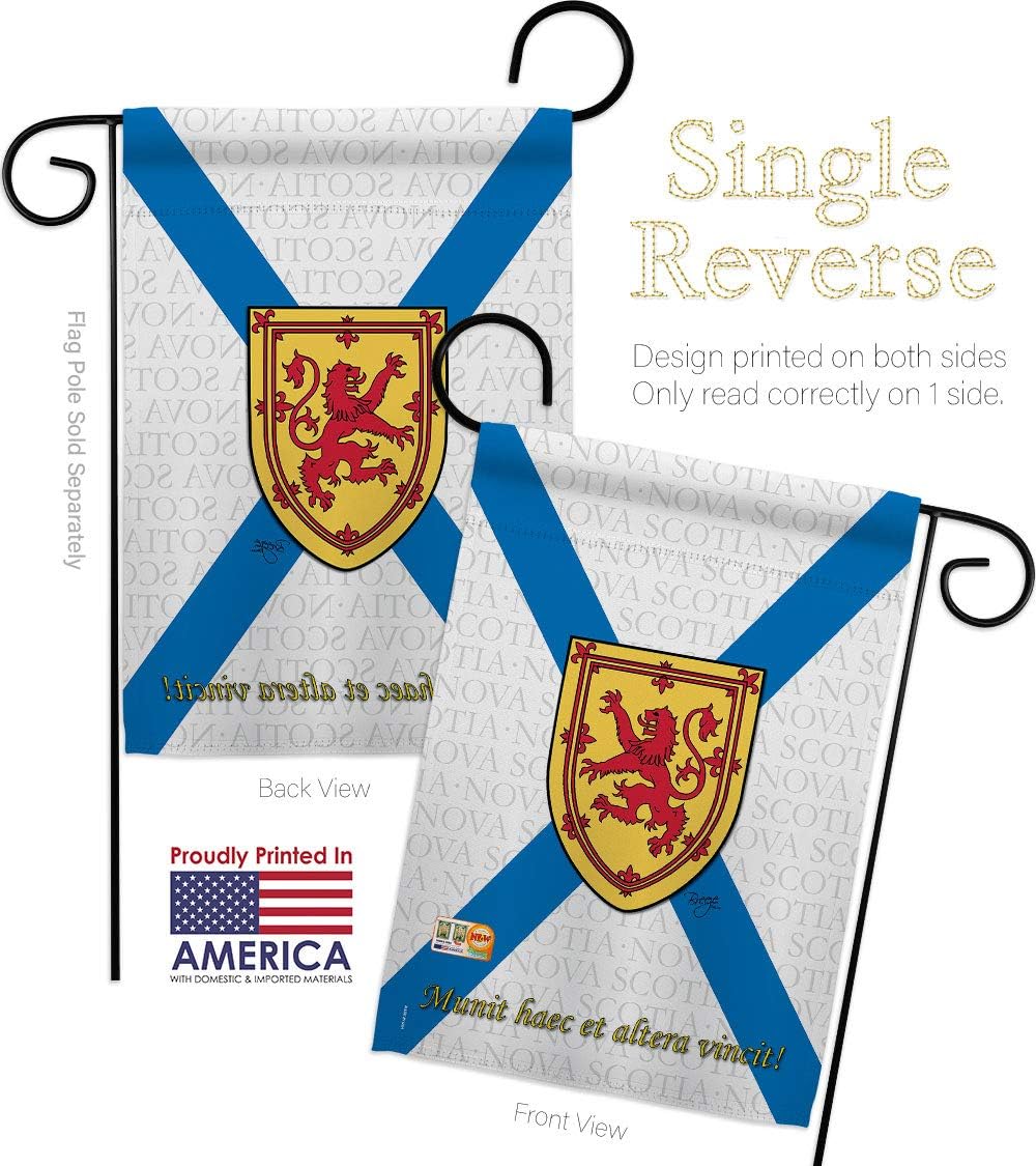 Nova Scotia Garden Flag Set Wall Hanger Regional Canada Provinces Canadian Territories Region Country Particular Area Small Decorative Gift Yard House Banner Made In USA 13 X 18.5