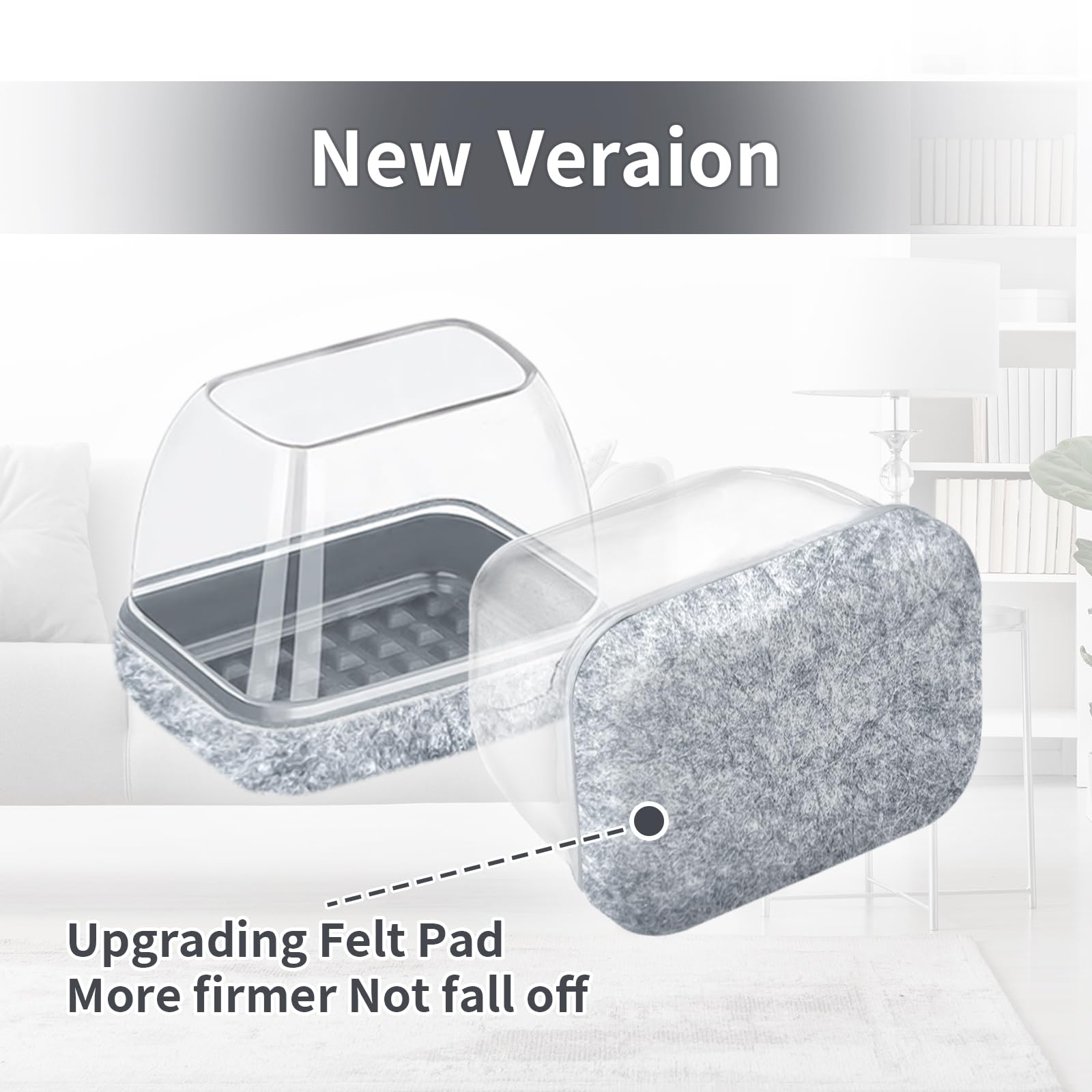 32PCS Chair Leg Floor Protectors, Rectangle Chair Leg Protection Caps - Image 3