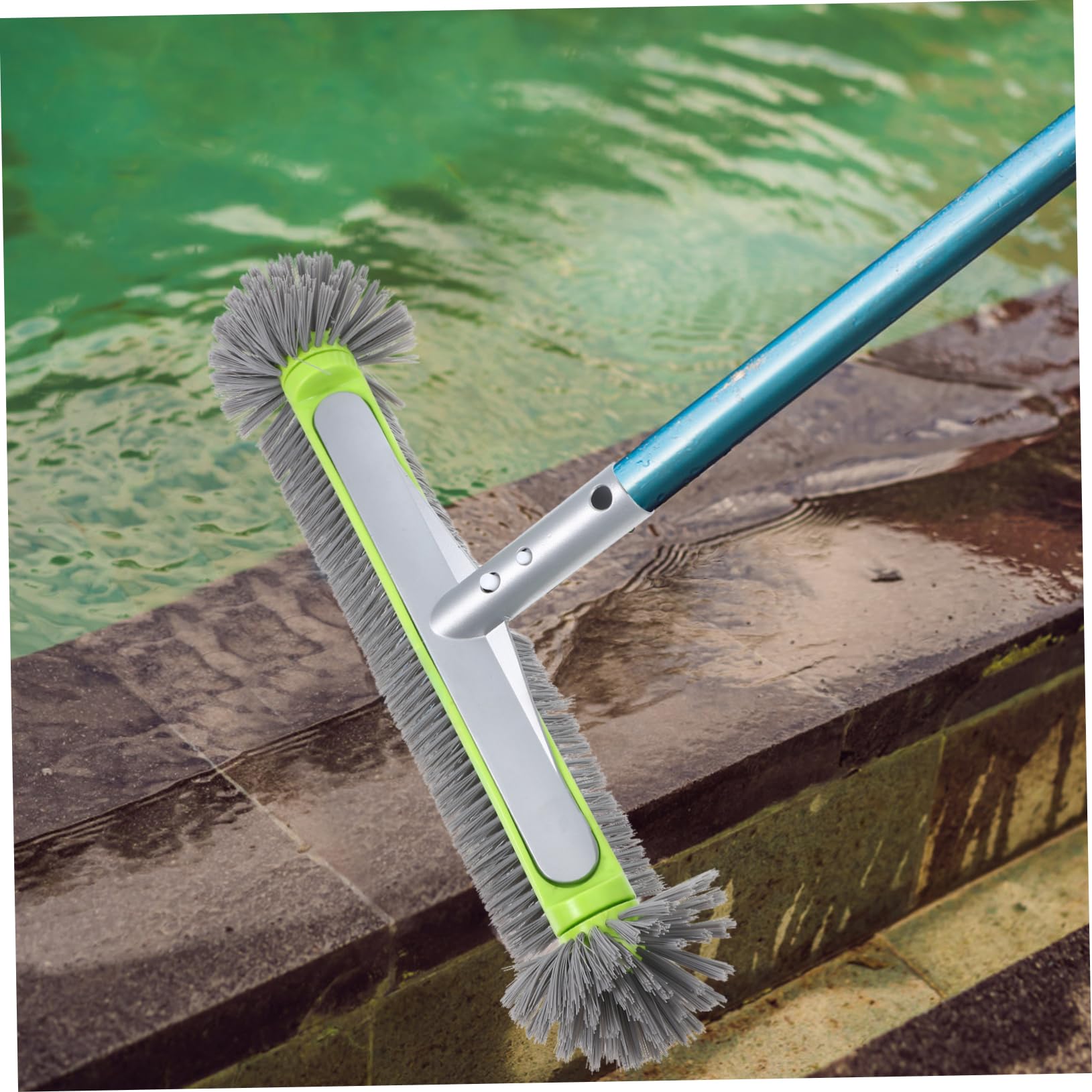 Levemolo 16 Inch Pool Brush Head Pool Cleaning Tools for Concrete Tile Handheld Brush Cleaning Sturdy Construction