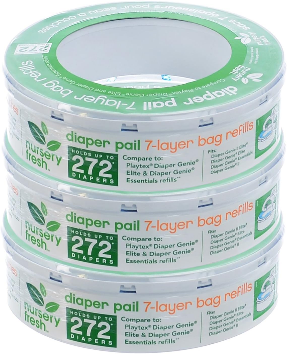 Nursery Fresh Refill for Diaper Genie 3 Pack, 816 Count