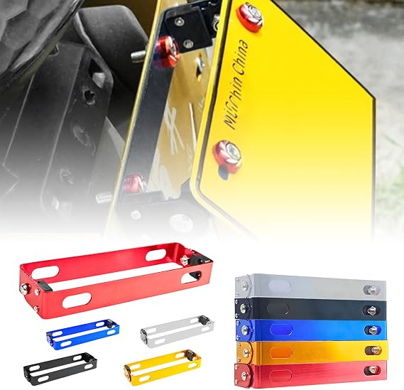 Multiple Angles License Plate Stand for Motorbike &, Black