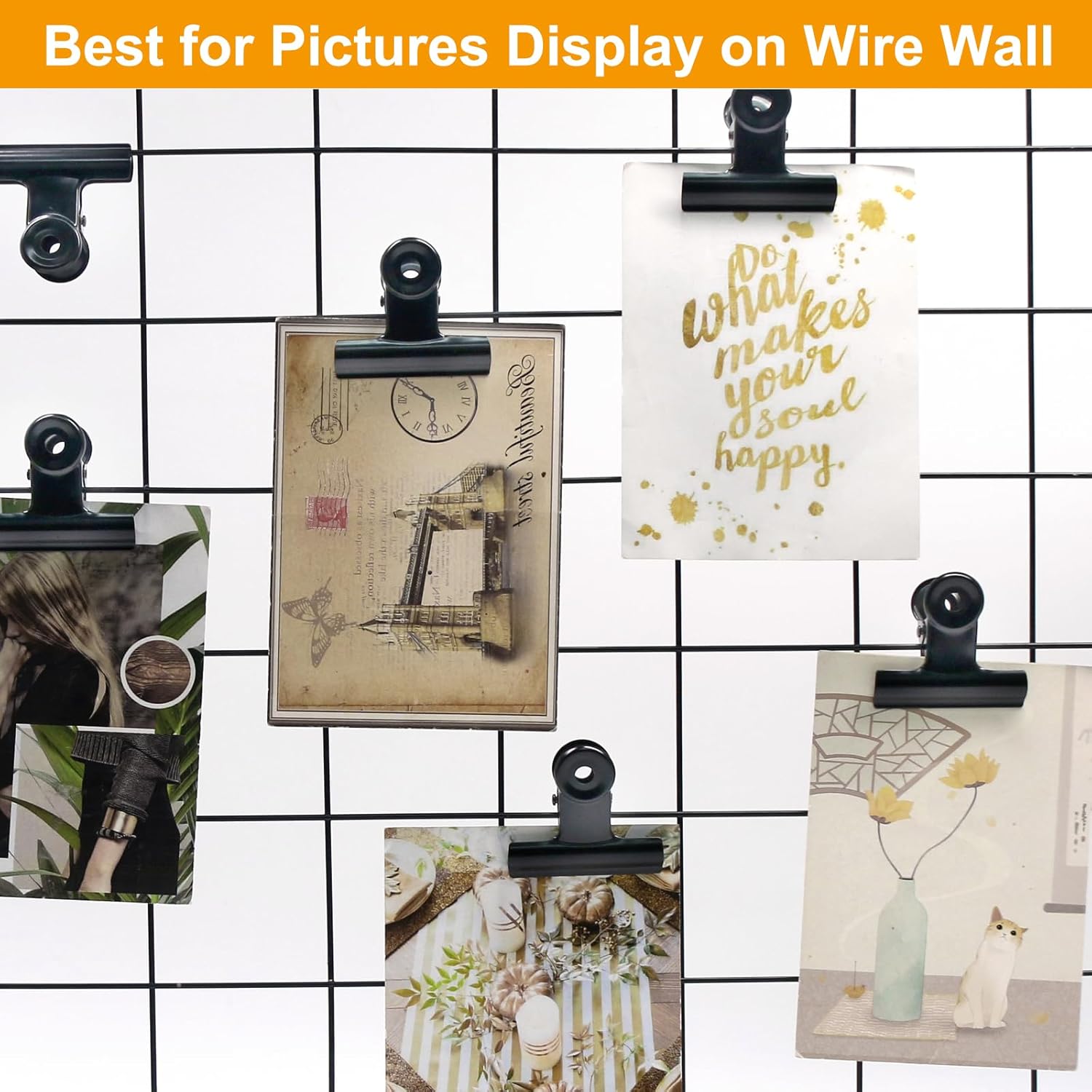 Coideal Black Bulldog Paper Clips 2 Inch, 20 Pack Large Metal Hinge Clips Binder Bull Clip Clamps for Food Bags, Pictures Photos, Art Crafts, Office Supply (50mm) image 3 of 9 B07DFF6CWR