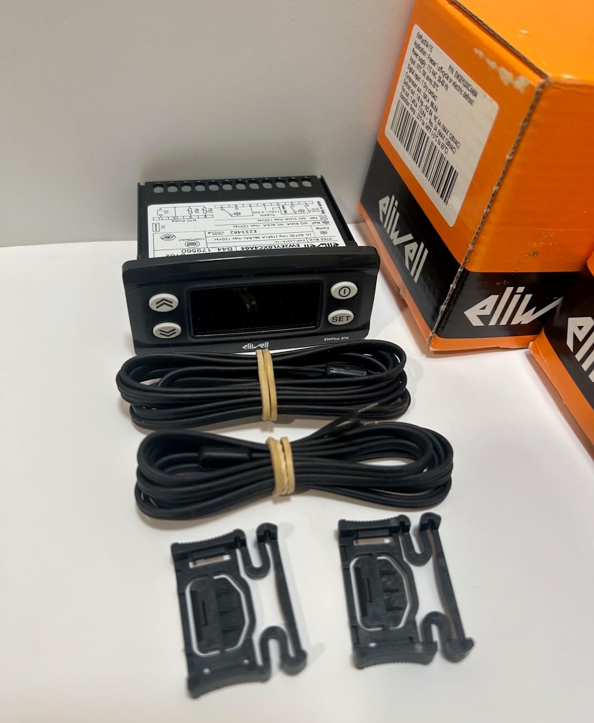 Genuine OEM Eliwell EWPlus 961 Digital Temperature Controller 230V with NTC Probe, Commercial Refrigeration Thermostat for Walk-in Coolers, Freezers & Refrigerated Display Cabinets