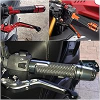 Vista 5 de Motorcycle Accessories Motorcycle Non-Slip Handle Grips and Foldable Brake Clutch Levers Set for Yamaha XT660 XT 660 2004-2017
