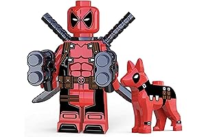 Deadpool with Dog Kawaii Mini Figure X-Men Series Marvel Superhero Comic Book...