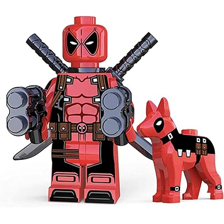 Deadpool with Dog Kawaii Mini Figure X-Men Series Marvel Superhero Comic Book...