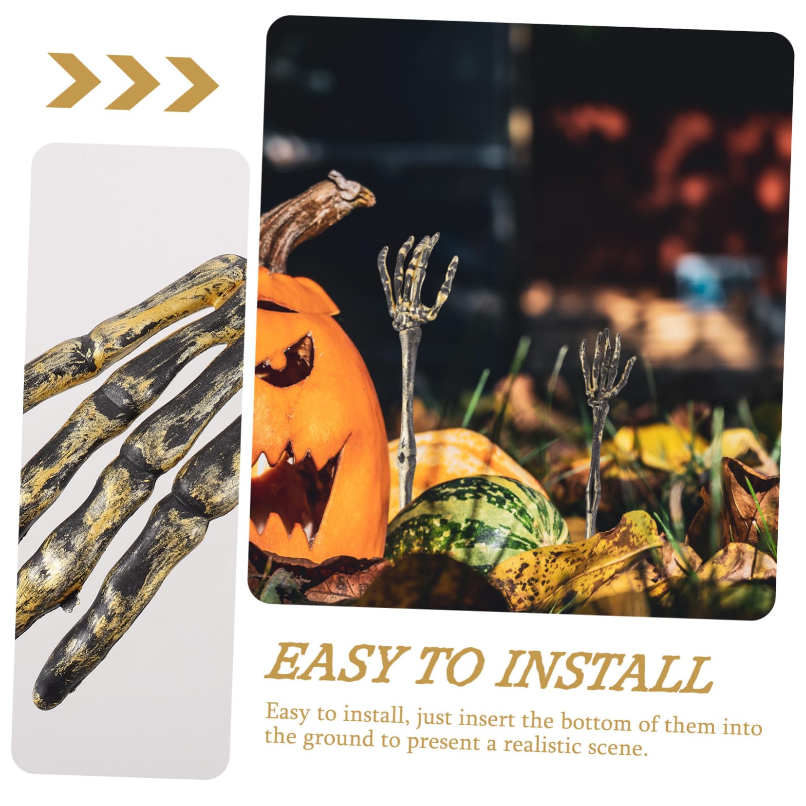 Mani Scheletriche Halloween SUPYINI – Modello Osso Realistico 15 Cm, Decorazione Spaventosa E Supporto Per Cellulare