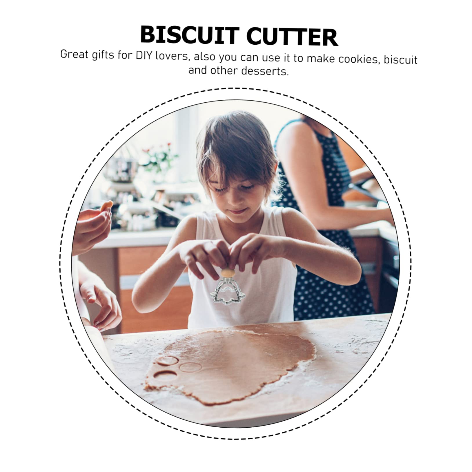 Cabilock 5 Sätze Knödel Haut Prägeform Glasur Gitter Fondant Machen Stern Plätzchen Groß Karikatur Pasta-schneidrad Kreis Keks Lebkuchen Nudelmaschine Rostfreier Stahl 2 Stück * 5