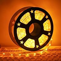 Vista 10 de Cuerda de luces LED impermeables de 50 pies, 360 luces LED de 110 V conectables para interiores y exteriores, para terraza, patio, piscina, camping