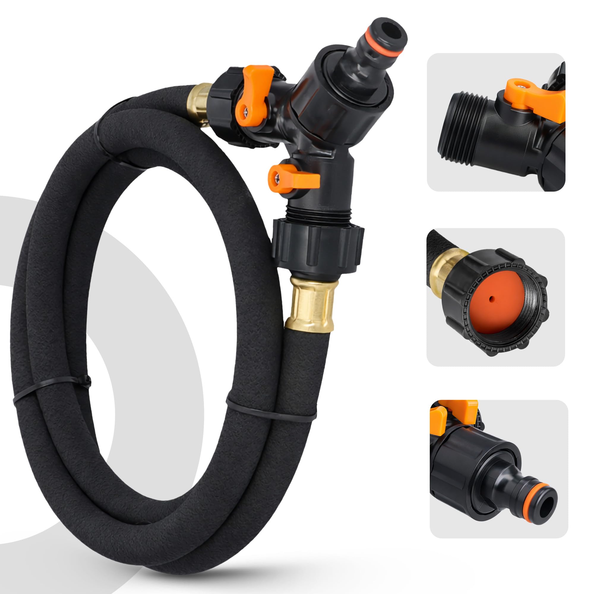 Instalguru Bewässerungsring 3 m Tropf Ring Baumring für Bäume Outdoor Pflanzen Sträucher Garten Tropf Bewässerung Bewässerungssystem mit Ventilen Kupplung