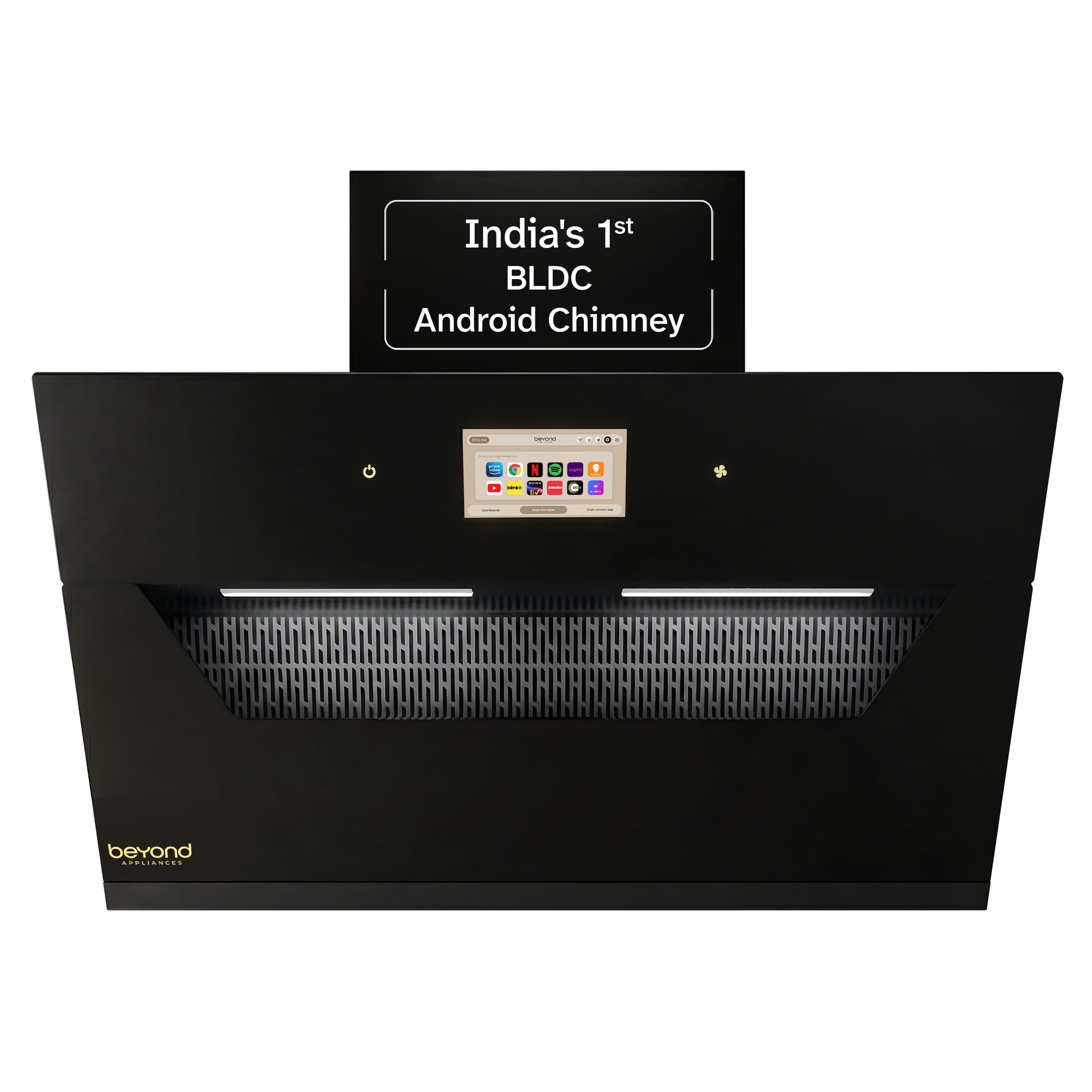 Beyond Appliances Eris 90cm BLDC | Kitchen Chimney | 1800 CMH Suction | Auto Clean | Filterless | Smart Touchscreen Display | Touch Control | Slant | Black-image-43
