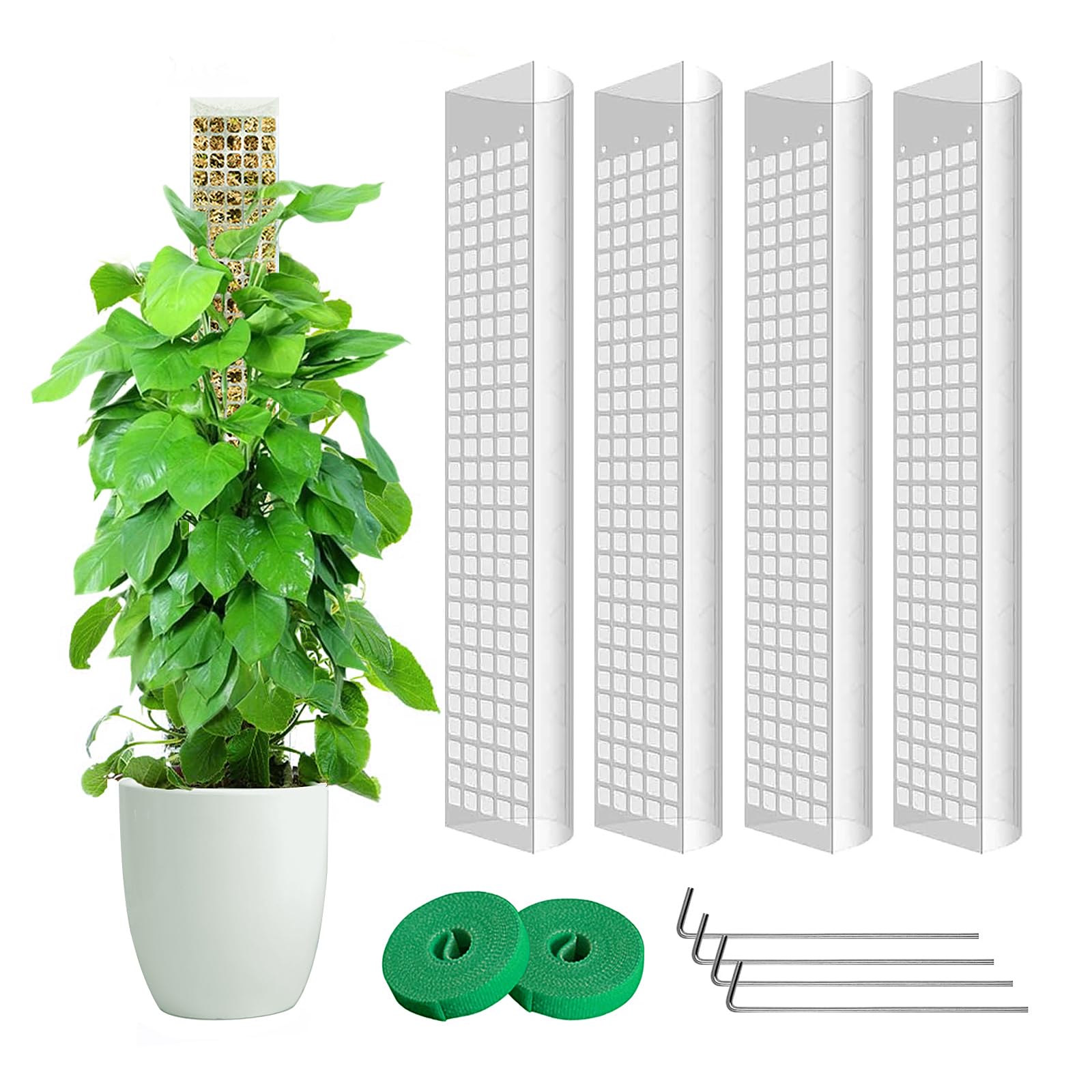 DVAURLIAN 4-Pack 24-Inch Clear Moss Pole